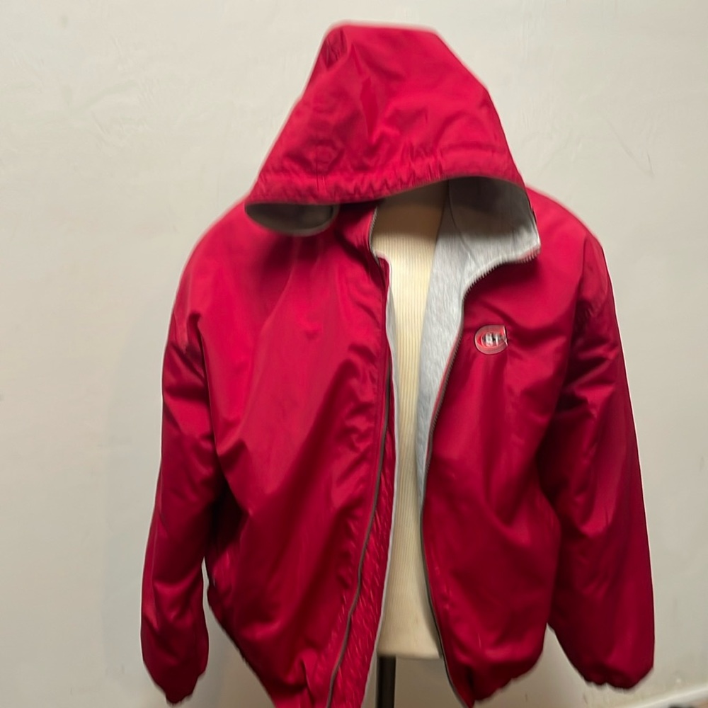 St. cloud state University huskies red sz large zipper jacket with hood